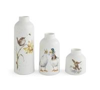 Royal Worcester Wrendale Deigns Ceramic Flower Vase Set of 3 Assorted Sizes
