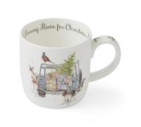 Royal Worcester Wrendale Deigns Driving Home for Christmas 0.3 Litre Ceramic Mug
