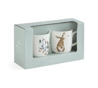 Royal Worcester Wrendale Deigns Hare & Bee and Quaackers 0.3 Litre Duck & Hare Design Ceramic Mug Set