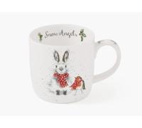 Royal Worcester Wrendale Deigns Snow Angel 0.3 Litre Mug Rabbit and Robin