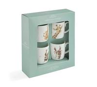Royal Worcester Wrendale Deigns Zoo-olgy Large 0.4 Litre Design Ceramic Mugs Set of 4