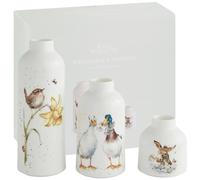 Royal Worcester Wrendale Designs Bone China Vase Trio by Hannah Dale
