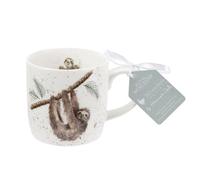 Royal Worcester Wrendale Designs Hanging Around Mug | 14 Ounce Large Coffee Mug with Sloth Design | Made from Fine Bone China | Microwave and Dishwasher Safe