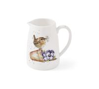 Royal Worcester x Wrendale Designs Wren Posy Jug (125ml) - Fine Bone China Small Jug for Milk, Cream or Floral Display with Bird Illustration