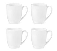 Royal Worcester x Serendipity Set of 4 Coffee Mugs - Bone China Whiet Mugs with Handle, White Cups for Hot Drinks, Practical and Stylish Addition to any Kitchen, 350ml