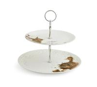 Portmeirion Home & Gifts Wrendale 2 Tiered Cake Stand, Multicolour (WN4375-XG)