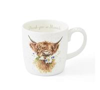 Royal Worcester x Wrendale Designs Coffee Mug - Fine Bone China Mug, Charming Cow Design, Dishwasher, Microwave & Freezer Safe, Suitable for Hot Drinks, Comes in a Giftable Box