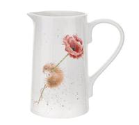 Royal Worcester x Wrendale Designs Jug - Fine Bone China, Perfect for Serving Juice, Tea, or Water, Dishwasher & Microwave Safe, Featuring Floral Design Artwork by Hannah Dale