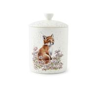 Royal Worcester x Wrendale Designs Medium Storage Jar with Lid - Fine Bone China, Microwave & Dishwasher Safe, Featuring Charming Fox Design, Ideal for Keeping Tea Bags, Coffee, and Sweets Fresh