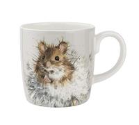 Royal Worcester x Wrendale Designs 'Mouse & Dandelion' Large Coffee Mug - Fine Bone China White Mug with Handle, Mouse Illustration by Artist Hannah Dale, Dishwasher & Microwave Safe, 400ml