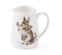 Royal Worcester x Wrendale Designs Rabbit Posy Jug (125ml) - Fine Bone China Mini Creamer Jug for Milk, Flowers or Decorative Display
