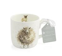 Royal Worcester x Wrendale Designs 'The Woolly Jumper' Coffee Mug - Fine Bone China White Mug with Handle, Charming Sheep Design, Dishwasher & Microwave Safe, Perfect for Hot Drinks