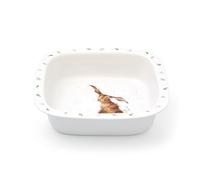 Portmeirion Wrendale 'Harebells' Square Dish WN0556-XL, Bone China, 25.5 x 25.5 x 7 cm