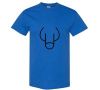 (Royal, XL) Adult Dick Penis Down Silhouette Joke Funny Art Men T Shirt Tee Top