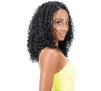 Royal Zury Crochet Briad V-shape Finish Style V11 Boho Curly (12"+13"+14") (Jet Black 1)