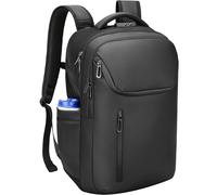 RoyalAnt Work Backpack for Men, Business Laptop Backpack for College Teacher, Carry-On Backpack with USB Port, Luggage Strap, Black-12, Large