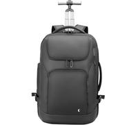 RoyalAnt Work Backpack for Men, Business Laptop Backpack for College Teacher, Carry-On Backpack with USB Port, Luggage Strap, Black-513, L, Rolling Backpack