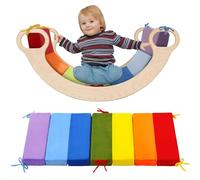 ROYALAY Rainbow Toddler Climber Cushion Set, Arch Climber Floor Mats for Kids, Detachable Climbing Arch Rocker Pillow