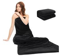 ROYALAY Sauna Towel, Absorbent Sauna Blanket Insert, Luxury Sauna Accessory, Black, Microfiber