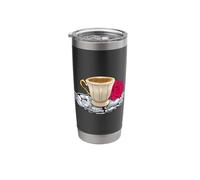 Royalcore Teacup - Golden Cup with Rose Decoration Stainless Steel Insulated Tumbler