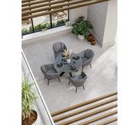 Royalcraft Aspen 4 Seater Garden Table and Chairs Grey Mix