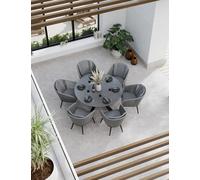 Royalcraft Aspen 6 Seater Garden Table and Chairs Grey Mix
