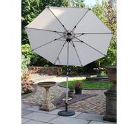 Royalcraft Crank and Tilt LED Strip Parasol Ivory