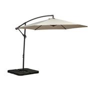 3m Standard Cantilever Powder Coated Parasol with Cross Stand Royalcraft Ivory One Size