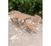 London Square Folding Outdoor Bistro Set