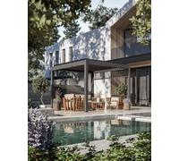 Royalcraft Luxe Aluminium Louvred Pergola 3M x 3M Black/Grey