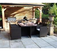 Nevada 6 Seater Cube Dining Set Royalcraft Brown One Size