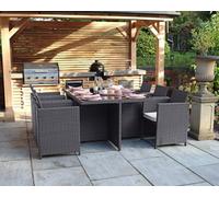Royalcraft Nevada Grey 6 Seater Cube Dining Set