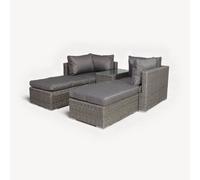 Paris 4 Seater 5 pos multi relaxer set - Grey