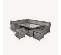 Royalcraft Paris 7pc Deluxe Modular Corner Dining Set in Grey Royalcraft Grey