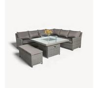 Royalcraft PARIS 7pc Modular square corner dining set in Grey Royalcraft Grey