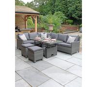 Royalcraft Paris 8 Seater Garden Lounge Set Grey