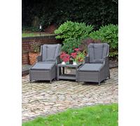 Royalcraft Paris Rattan Lounge Set Grey