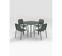 Royalcraft Porto 4 Seater Round Garden Table & Chairs Olive