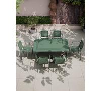Royalcraft Porto 6 Seater Rectangle Garden Table & Chairs Olive