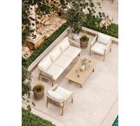 Royalcraft Roma 5 Seater Lounge Set Natural Mix