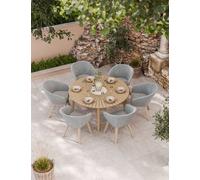Royalcraft Roma 6 Seater Dining Set Grey Mix