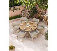 Royalcraft Roma 6 Seater Sunray Insert Dining Set Beige