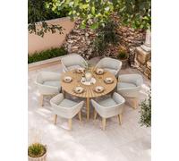 Royalcraft Roma 6 Seater Sunray Insert Dining Set Natural