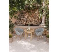 Royalcraft Roma 80cm Round Sol Bistro Set Grey Mix