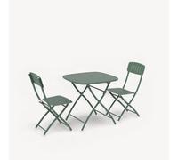 Royalcraft Venice 2 Seater Moss Square Folding Bistro Set - Wilko