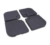 Royalcraft 4pk Water Fillable Base For Cross Parasol Base, Black