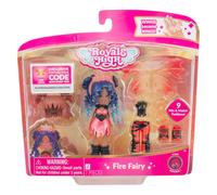 Royale High 3 Inch Fire Fairy Fashion Doll - 1 Figure with 9 Fashion Accessories - Virtual Item Code Included - Series 1 - Ages 5+