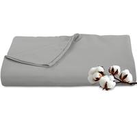 Royale Linens 300 Thread Count 100% Long Staple Combed Cotton Flat Sheet - Super Soft - Top Sheets - California King Flat Sheet Sold Separately - Breathable, Cool & Crisp Sheets Only(Cal King, Silver)