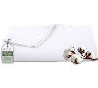 ROYALE LINENS 300 Thread Count 100% Long Staple Combed Cotton Flat Sheet - Ultra Soft - Top Sheet - Twin Flat Sheet Sold Separately - Breathable, Cool & Crisp Percale Flat Sheet Only (Twin, White)