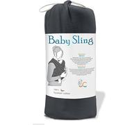 Royale Linens® Baby Sling Wrap Carrier - Hands-Free Baby Carrier Wrap Stretchy Easy to Wear Extra Soft & Lightweight Carry for Newborns to 3Yrs (Slate Grey)